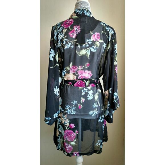Helena Quinn Kimono/Robe Floral Sheer Lightweight One Size New - Picture 3 of 6